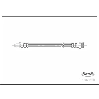 Afbeelding van CORTECO 19025968 Remslang Achteras 220 FIAT: Punto II Hatchback