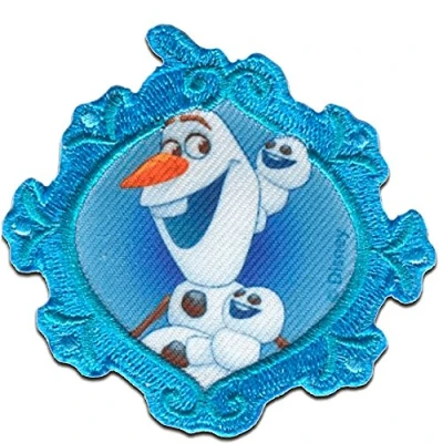 Afbeelding van Patch Disney Frozen &#039;Olaf&#039; blauw 7,3 x 7 cm geborduurde patches om op te strijken