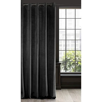 Afbeelding van Eurofirany Gordijn van fluweel, stof, zwart, 140 x 250 cm