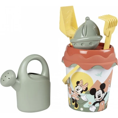 Afbeelding van Smoby Mickey Minnie Life strandkubus, 17 cm, gemaakt in Frankrijk met gieter, zeef, hark, schep en vorm voor zand, vanaf 18 maanden, (7600862174)