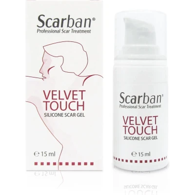 Afbeelding van Scarban Velvet Touch siliconengel Littekencrème Vermindert littekens en littekenklachten Tube 15 ML