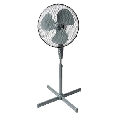 Image de Bestron ventilateur sur piédestal à trois vitesses, avec fonction d&#039;oscillation de 75 et hauteur réglable jusqu&#039;à 122 cm, Ø 45 W, ASV45G, couleur : gris