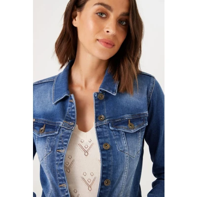 Afbeelding van Garcia Sofia 700 SLIM Spijkerjas, Dames, Maat: Small, Blue