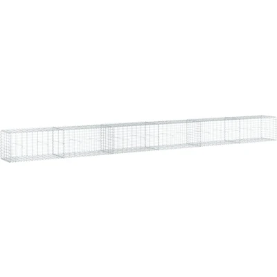 Afbeelding van vidaXL Schanskorf 600x50x50 cm gegalvaniseerd ijzer zilverkleurig