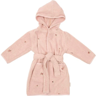 Afbeelding van Little Dutch Fairy Garden Blossom Badjas geborduurd Roze Maat 98/104