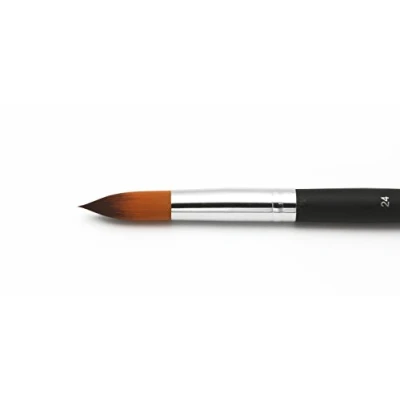Afbeelding van Zachte ronde kwast maat 24, aquarelkwast met punt, ook geschikt voor acrylverf, olieverf