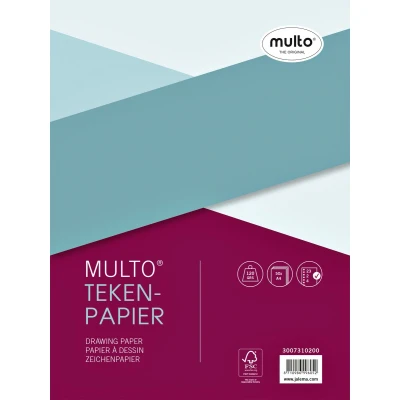 Afbeelding van Interieur Multo tekenpapier A4 23 rings 50vel Pak a 50 vel 5 stuks