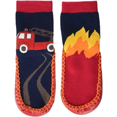 Afbeelding van Playshoes Huisschoenen brandweer, uniseks, babyschoenen, marineblauw, 18/19 EU, Marinier