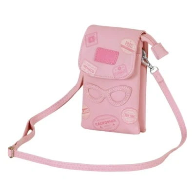 Afbeelding van Barbie &#039;Traveler&#039; Smartphone Portemonnee, Telefoontas, Nektas, Schoudertas Ritssluiting, Magnetische Sluiting, 2 Compartimenten, Verstelbare Hengsel (12x20x3 cm) Roze