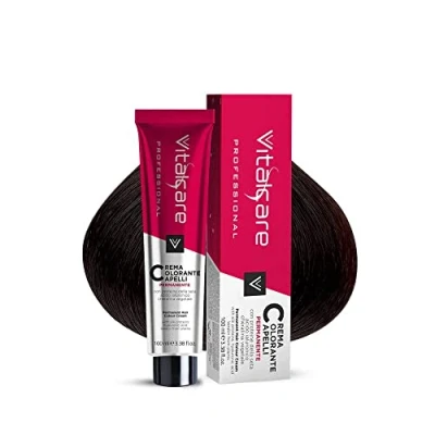 Afbeelding van Vitalcare Professional Professionele permanente haarkleuring, haarkleurcrème, haarverf met zijdeproteïnen, nr. 1/00, zwart, 100 ml