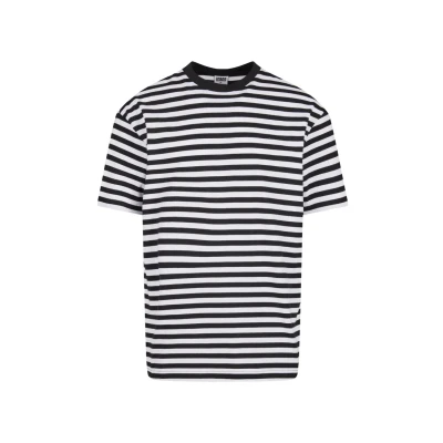 Afbeelding van Urban Classics Regular Stripe Heren T shirt 3XL Wit/Zwart
