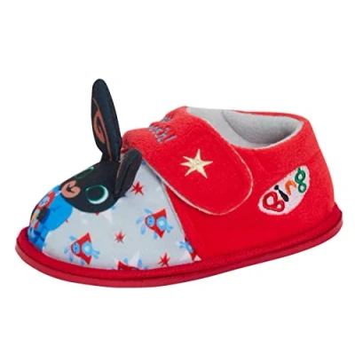 Afbeelding van Bing 3D pantoffels in konijnenvorm voor kinderen met knipperende lichten rood, 27 EU, Rood