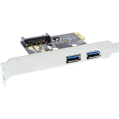 Afbeelding van InLine PCIe kaart 2x USB3.0 met SATA voeding