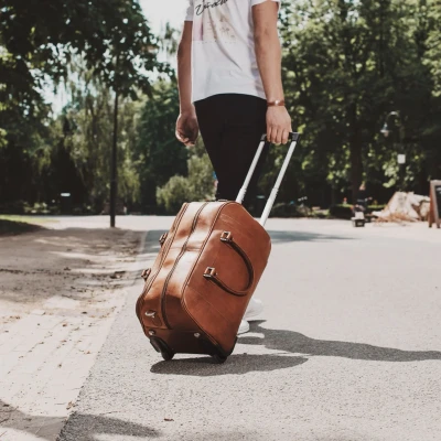 Afbeelding van The Chesterfield Brand Leren Trolley Reistas Cognac Jayven