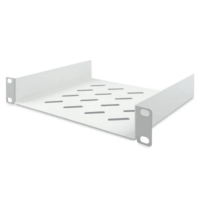 Afbeelding van Digitus DN 10 TRAY 2 inch Apparaatbodem voor patchkast Met luchtsleuven, Geperforeerd Geschikt kastdiepte: vanaf 300 mm Grijs wit (RAL 7035)