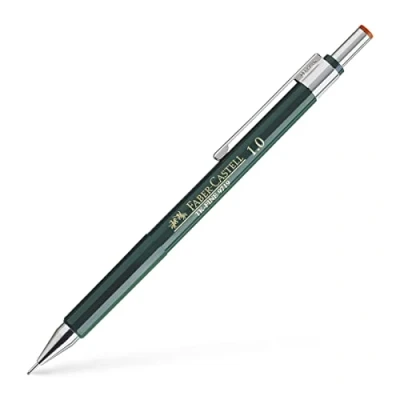 Afbeelding van Faber Castell B 136900 TK Fine vulpotlood met gum en 3 fijne vullingen, HB schaal, lijndikte 0,9 mm, zwart