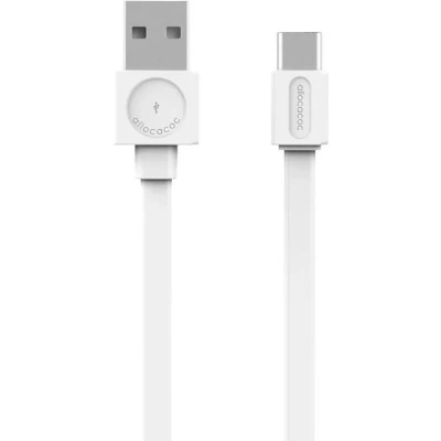 Afbeelding van Allocacoc USBKabel Plat USB C White