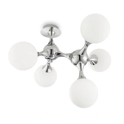 Afbeelding van Plafondlamp Nodi Bianco 5 lamps E14