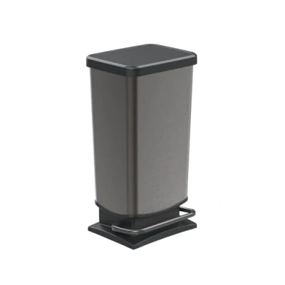 Afbeelding van Rotho Paso Afvalemmer 40 liter, kunststof (PP), BPA vrij, grafiet, (35,3 x 29,5 67,6 cm)