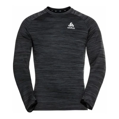 Afbeelding van ODLO Midlayer RUN EASY WARM Mannen Sporttrui Black Melange Maat S