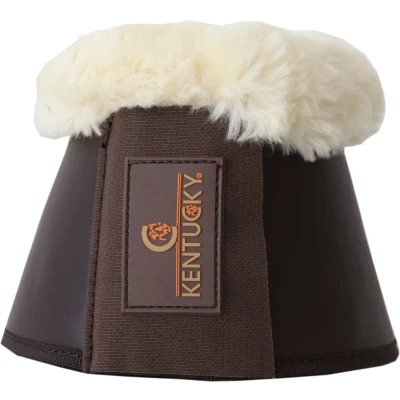 Afbeelding van Kentucky Horsewear Overreach Boots Naturel Bruin Sheepskin Leather Maat XXL