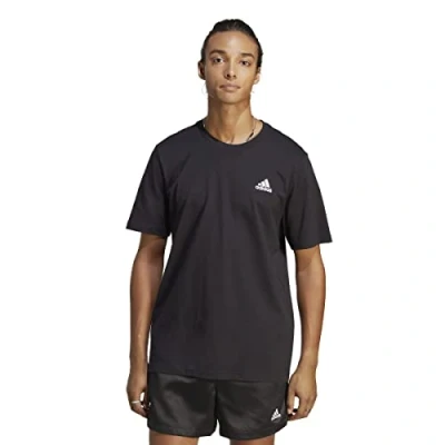 Afbeelding van adidas Heren T shirt Essentials Single Jersey geborduurd Small Logo Tee