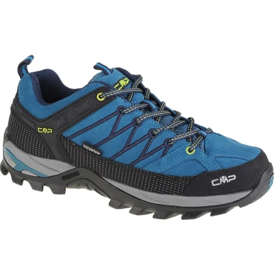 Afbeelding van CMP Rigel LOW Trekking Shoes WP Outdoorschoenen, Heren, Maat: 40, Deep lake/blue Leer/ synthetisch