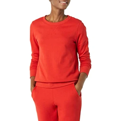 Image de Amazon Essentials Chandail en coton molletonné à col ras du cou tissu bouclette pour femme (disponible grande tail