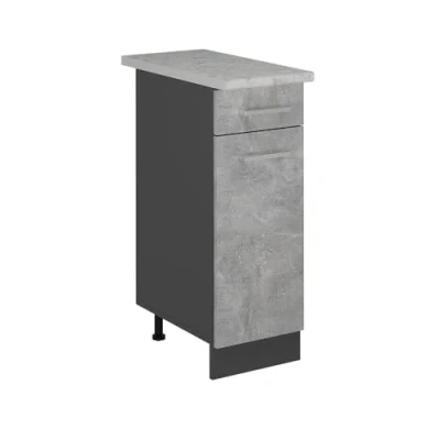Afbeelding van Vicco Keukenonderkast R Line, Beton/Antraciet, 30 cm WB Marmer