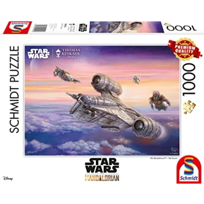 Image de Puzzle 1000 pièces Schmidt Thomas Kinkade : Le Mandalorien, L&#039;Escorte