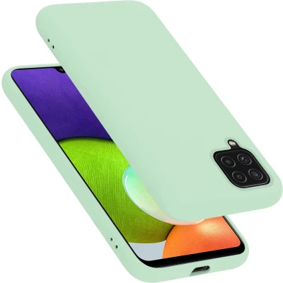 Afbeelding van Cadorabo Hoesje geschikt voor Samsung Galaxy A22 4G / M22 M32 in LIQUID LICHT GROEN Beschermhoes gemaakt van flexibel TPU silicone Case Cover