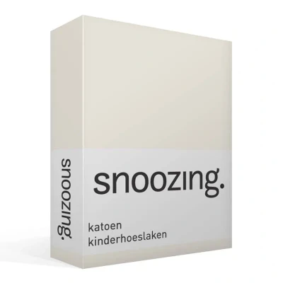 Afbeelding van Snoozing Katoen Kinderhoeslaken Ledikant 60x120 cm Ivoor