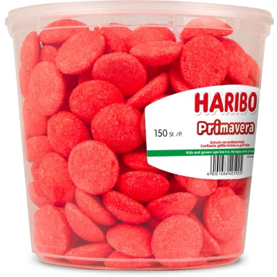 Afbeelding van Haribo Schuim Aardbeien Primavera silo 150 stuks Doos 6 silo&#039;s