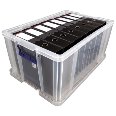 Afbeelding van Bankers Box ProStore plastic opbergbox met deksel 70L 100% recyclebaar veilig voor voedsel
