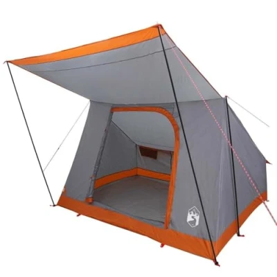 Afbeelding van vidaXL Tent Grijs en oranje 223 x 163 130 cm