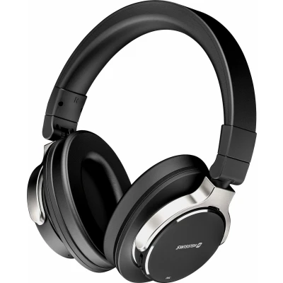 Afbeelding van Swissten Jumbo Draadloze Bluetooth Over ear koptelefoon met Noise Cancelling Zwart
