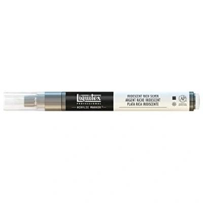 Afbeelding van Liquitex Marker, fijne punt, zilver, rijk glinsterend