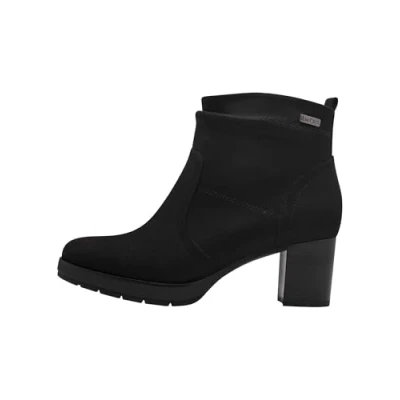 Afbeelding van Jana Enkellaarsjes met plateauzool, Dames, Maat: 37, Black Textiel