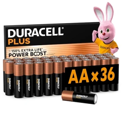 Afbeelding van Duracell LR06 Alkaline batterijen AA plus, 1,5 V, MN1500 LR6, 36 stuks [Amazon Exclusive]