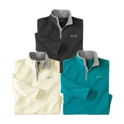 Afbeelding van Set van 3 X Trem microfleece truien Atlas for Men: Verkrijgbaar in grote maten M tot 5XL