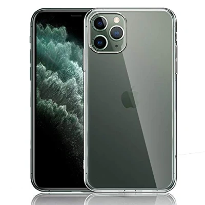 Afbeelding van NEW&#039;C beschermhoes voor iPhone 11 Pro Max, ultra transparant, siliconen, TPU gel, zacht, met schokdemping