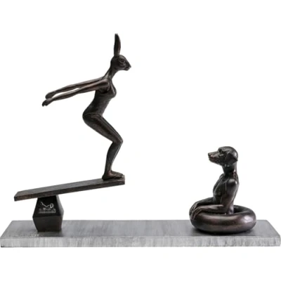 Afbeelding van Woonaccessoires zwembad hond en konijn Kare Design