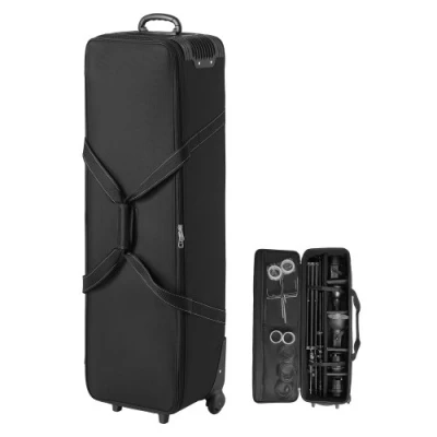 Image de VEVOR Valise à roulettes pour équipement de studio 118x37x30 cm trépieds