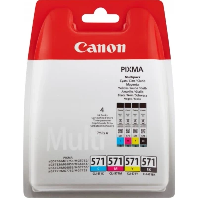 Afbeelding van Canon CLI 571BK/C/M/Y Inktcartridge 4 kleuren Voordeelbundel