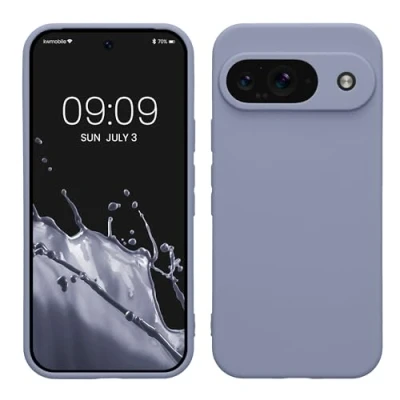 Afbeelding van kwmobile telefoonhoesje geschikt voor Google Pixel 9 Hoesje smartphone Precisie camera uitsnede In lavendelgrijs mat