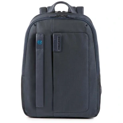 Afbeelding van PIQUADRO Laptop Rugzak met laptopvak P16 Computer Backpack Chevron / Blu Blauw