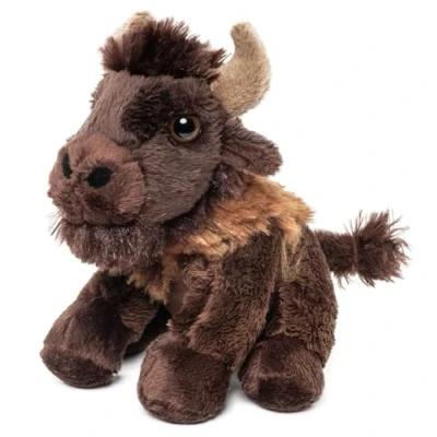 Afbeelding van Uni Toys Bison Plushie 13 cm (hoogte) pluche buffel, Wisent, rundvlees knuffeldier