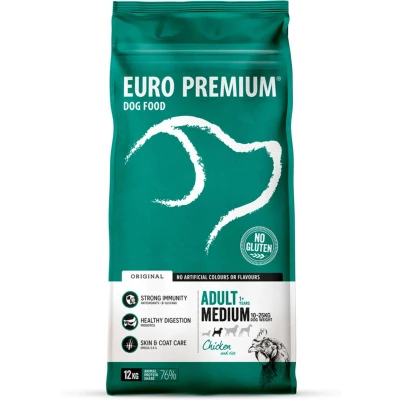 Afbeelding van Euro Premium Adult Medium Kip Rijst 12 kg