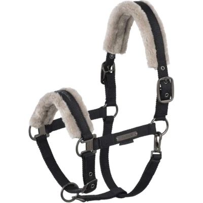 Afbeelding van Eskadron Halster Platinum Double Pin Faux Fur Zwart