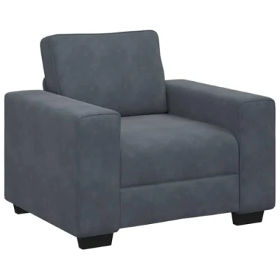 Afbeelding van vidaXL Fauteuil 60 cm fluweel donkergrijs